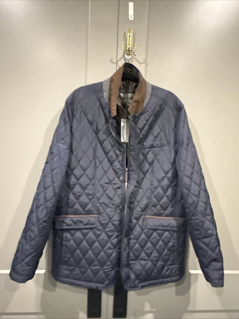 Johnston Murphy Diamond Quilt Double Zipper Lightweight Field Jacket XXL